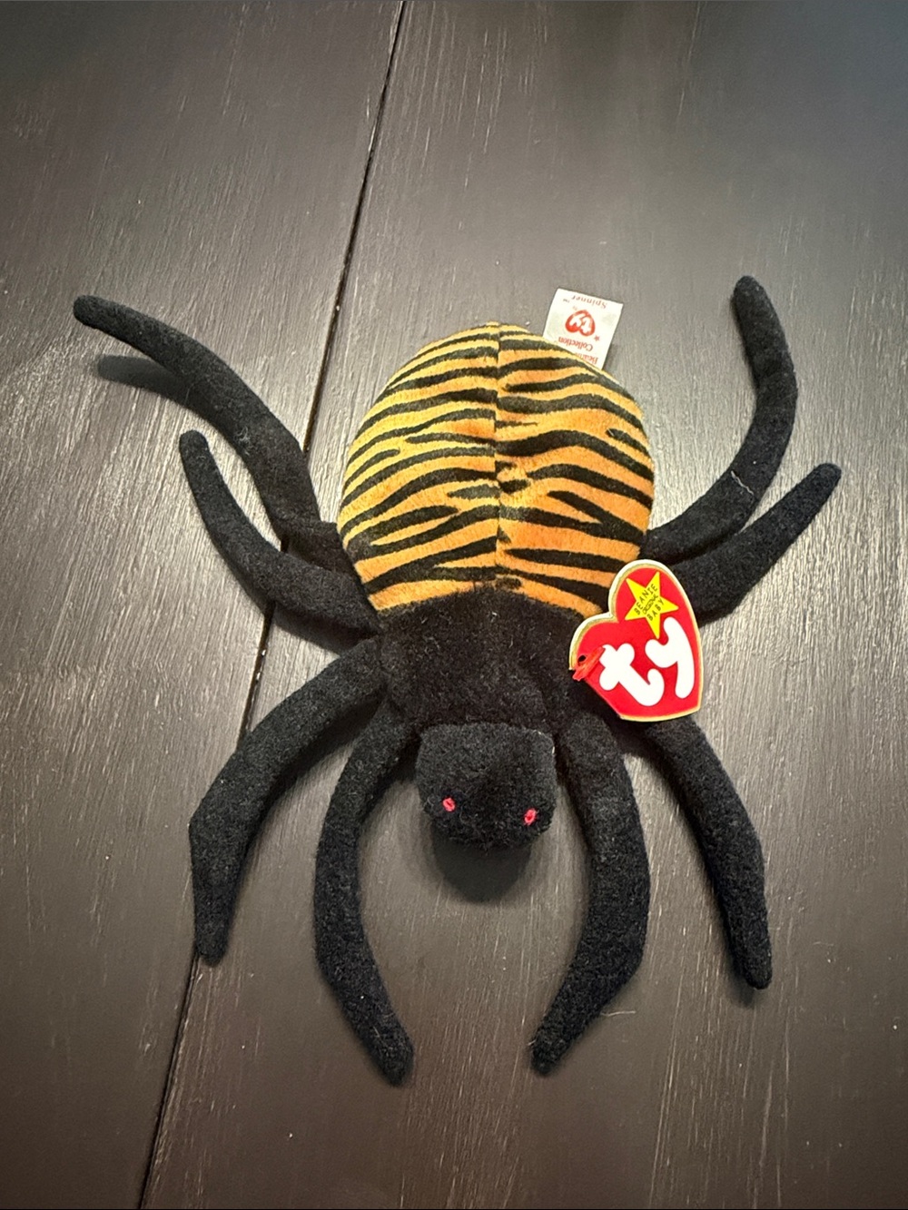 Ty Black Plush Spider Beanie Baby